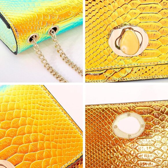 Women Holographic Evening Bag PU Leather Small Capacity Multiway Accessory - Picture 7 of 7